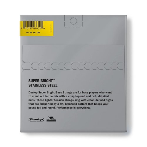 Dunlop DBSBS40100 Stainless Steel Super Bright 040/100
