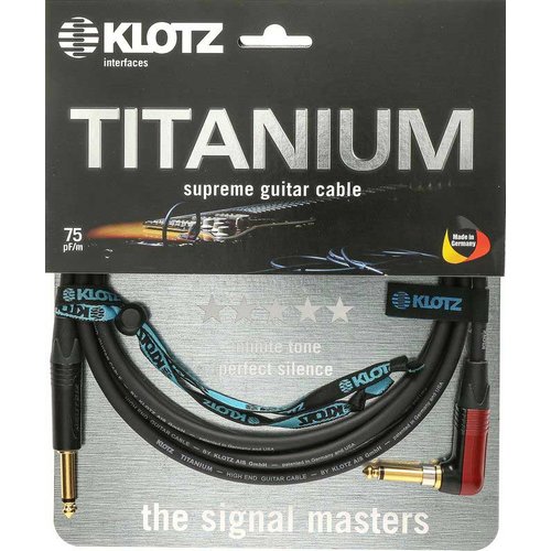Klotz TIR0300PSP Titanium Cble guitare 3.0 mtres