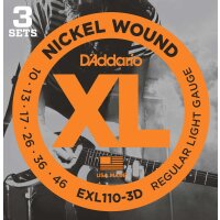 DAddario EXL110-3D 10-46 - Pack de 3 juegos