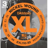 DAddario EXL110-3D 10-46 - Pack de 3 juegos