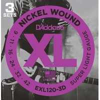 DAddario EXL120-3D 09-42 - 3er Pack