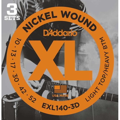 DAddario EXL140-3D 10-52 - 3er Pack