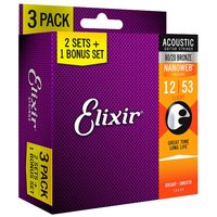 Elixir 16539 Acoustic Bronze 012/053 Bonus-Pack