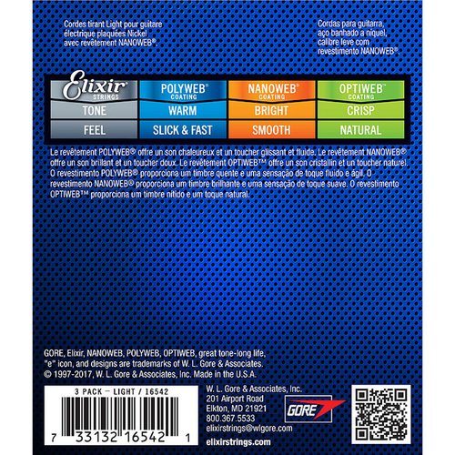 Elixir 16542 Electric Nanoweb 010/046 Bonus-Pack