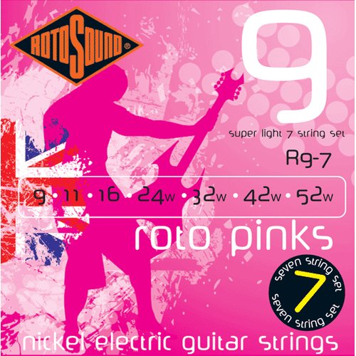Cordes Rotosound R9-7 Roto Pinks 009/052 7-cordes