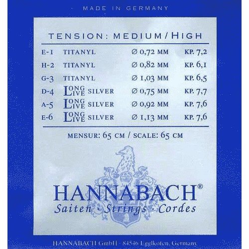 Hannabach 950 HT Titanyl Single Strings