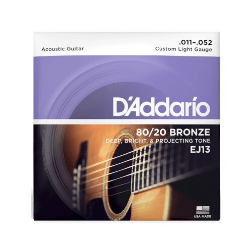 DAddario EJ13 80/20 Bronze Round Wound 011/052