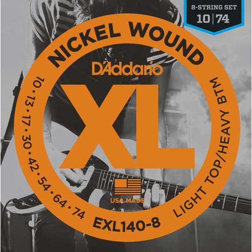 DAddario EXL140-8 10-74 pour guitare 8 cordes
