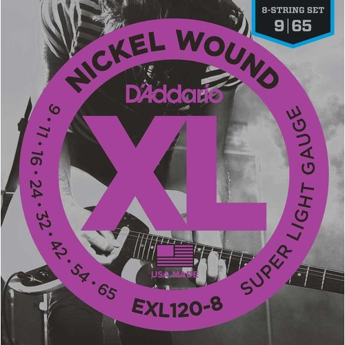 DAddario EXL120-8 09-65 Cordes guitare lectrique 8-cordes