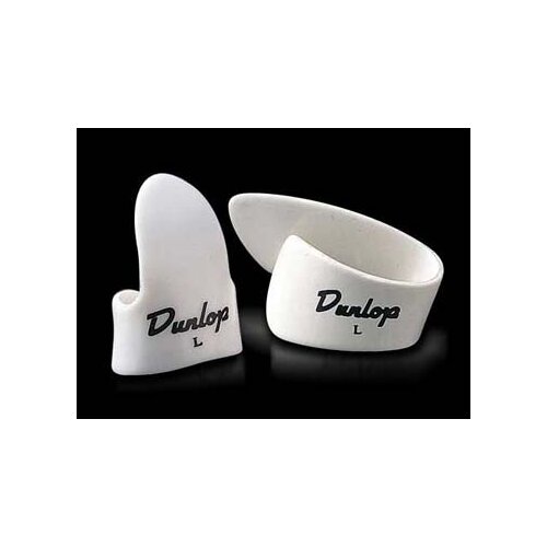Dunlop White Plastic púas de pulgar Large