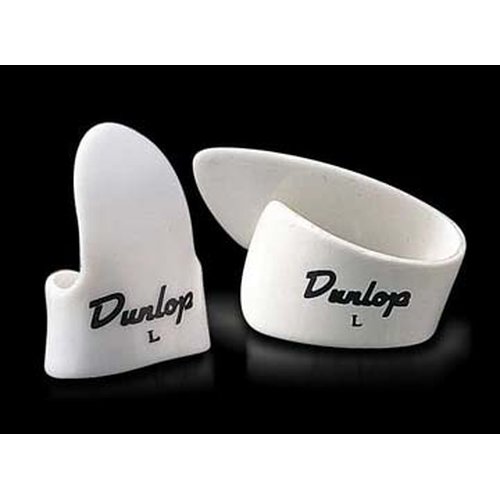 Dunlop White Plastic Picks Finger Large