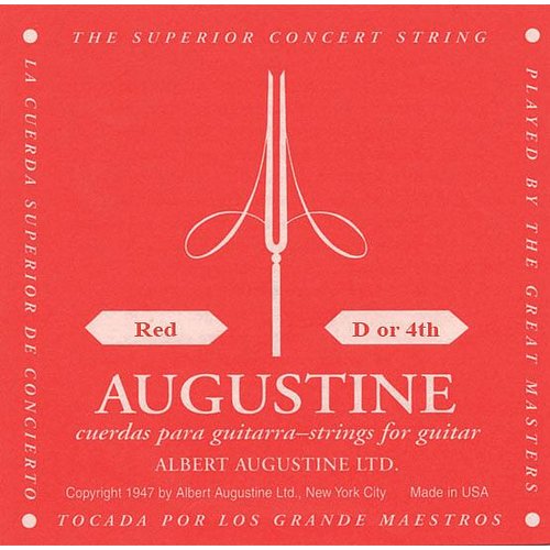Augustine Classic Corde singole, rosso D4