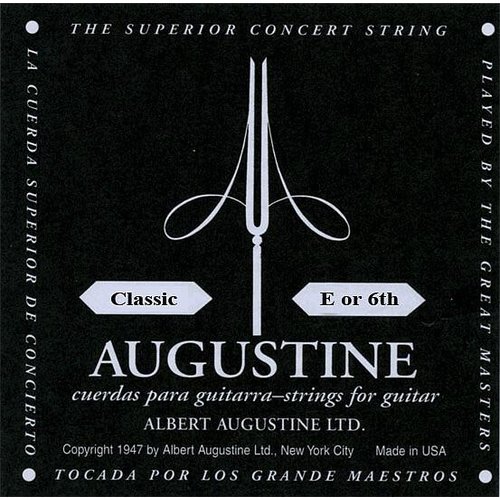 Augustine Nylon Single Strings Black E6