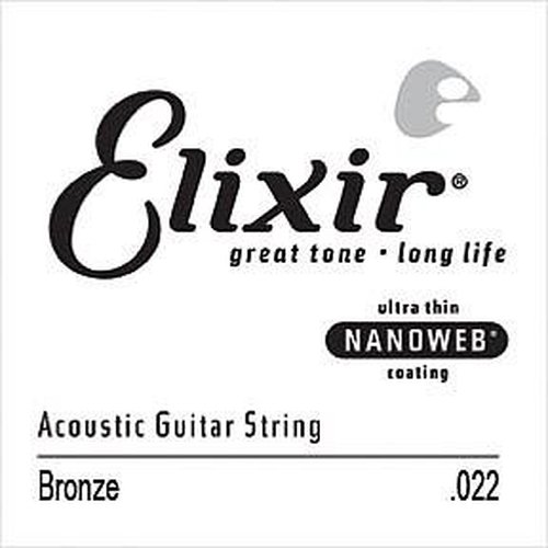 Elixir Einzelsaite 15122 - Wound .022 Nanoweb Acoustic
