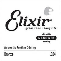 Elixir Einzelsaite 15124 - Wound .024 Nanoweb Acoustic