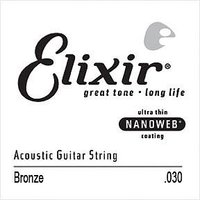 Elixir Einzelsaite 15130 - Wound .030 Nanoweb Acoustic