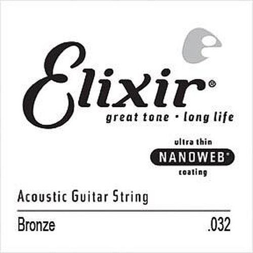 Elixir Einzelsaite 15132 - Wound .032 Nanoweb Acoustic