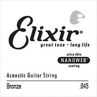 Elixir Einzelsaite 15145 - Wound .045 Nanoweb Acoustic