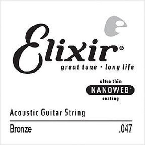 Elixir Einzelsaite 15147 - Wound .047 Nanoweb Acoustic