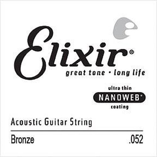 Elixir Einzelsaite 15152 - Wound .052 Nanoweb Acoustic