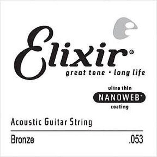 Elixir Einzelsaite 15153 - Wound .053 Nanoweb Acoustic
