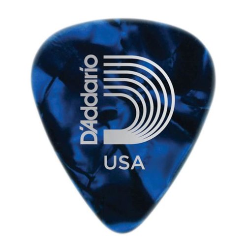 DAddario Pearl Celluloid Picks - Blue Pearl 1CBUP4 Medium 0.7mm