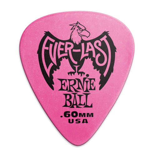Ernie Ball Everlast Picks, 12er Pack 0,60mm Pink