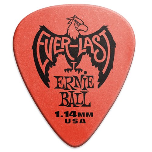 Ernie Ball Everlast Picks, 12-Pack  1,14mm Red