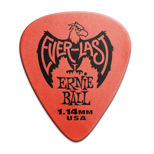 Ernie Ball Everlast Picks, 12-Pack  1,14mm Red
