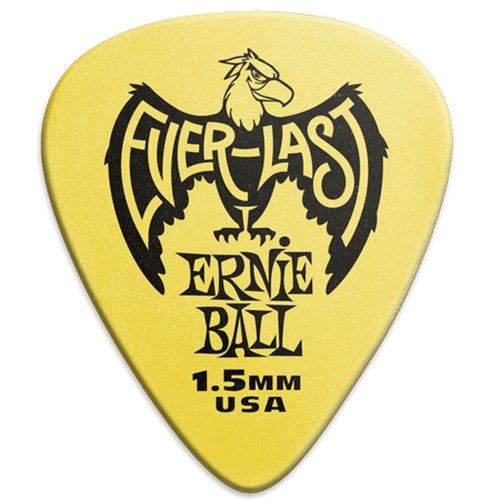 Ernie Ball Everlast Picks, 12er Pack 1,5mm Gelb