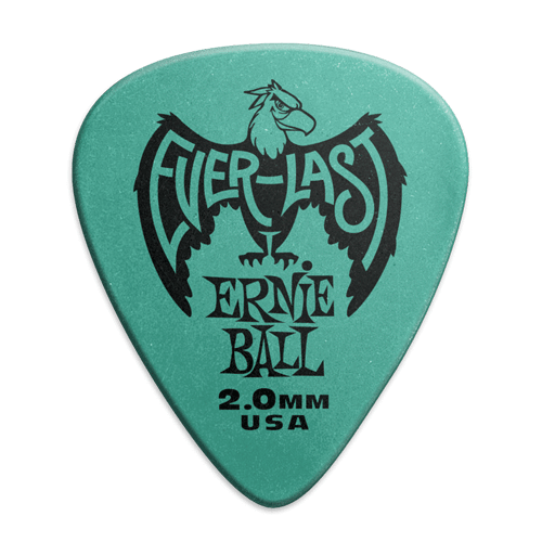 Ernie Ball Everlast Picks, 12-Pack  2,0mm Teal