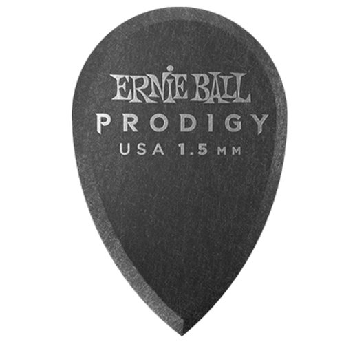 Ernie Ball Prodigy Black Teardrop Plektren, 6er Pack
