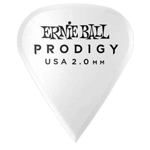 Ernie Ball Prodigy White Sharp Picks, 6-Pack