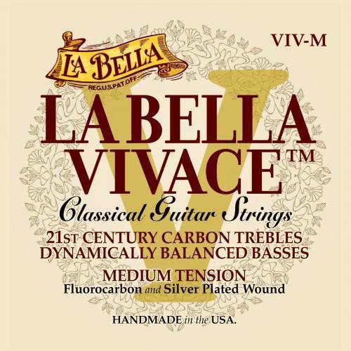 La Bella VIV-M Vivace Fluorocarbon Classical Guitar Strings &ndash; Medium Tension