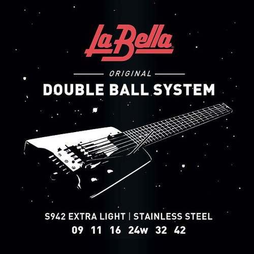 LaBella S942 Double Ball Electric Guitar &ndash; Extra Light 09-42