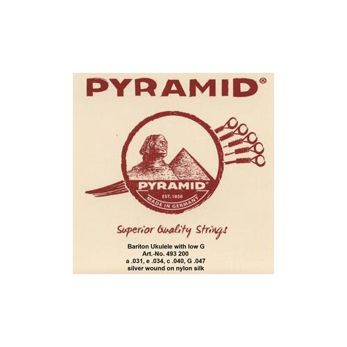 Pyramid Baritone Ukulele Strings GCEA, Carbon, 49 Scale