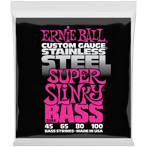 Ernie Ball EB2844 Super Slinky Stainless Steel 45-100 Cordes de basse