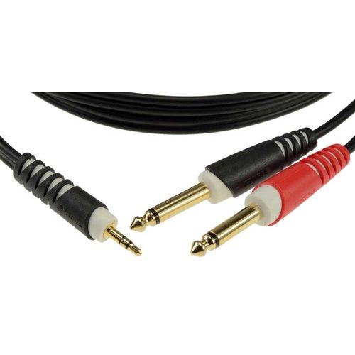 Cable Klotz Y-Cable Mini Jack - 2x Jack AY5 1 metros