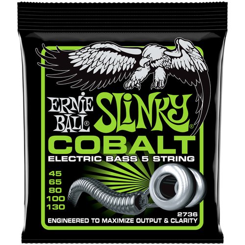 Ernie Ball EB2736 Slinky Cobalt Bajo 5-Cuerdas 45-130