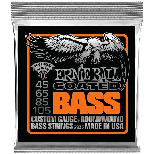 Ernie Ball EB3833 Hybrid Slinky Coated 45-105 Cordes de basse