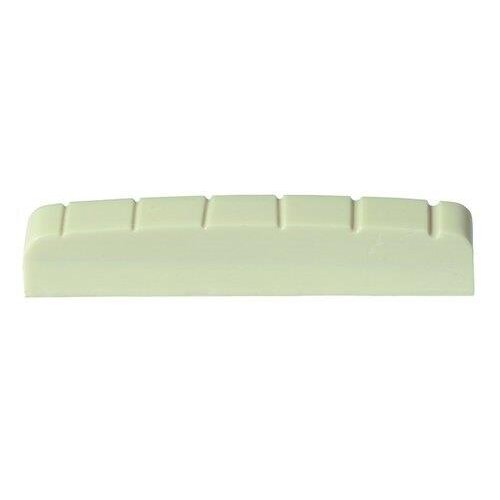 Plastic saddle F&S for acoustic guitar curved 6-String