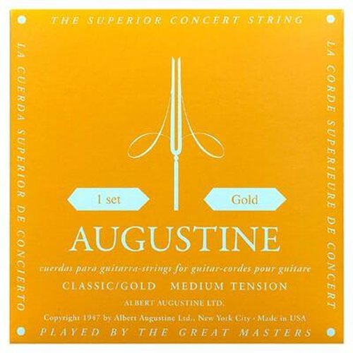 Augustine classic classical guitar strings, gold