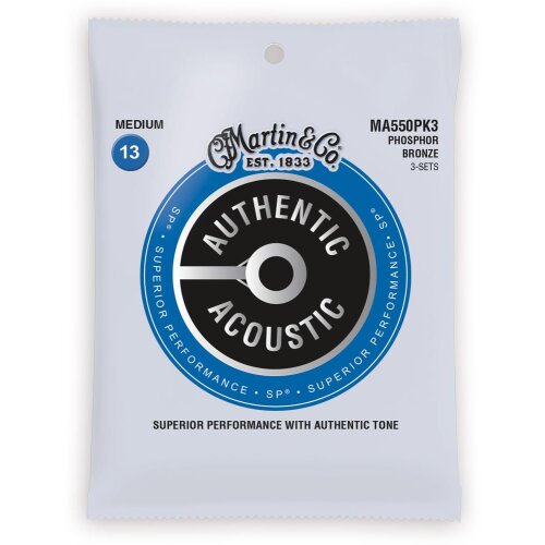 Martin MA-550PK3 - Phosphor Bronze Medium 013/056 3er Pack