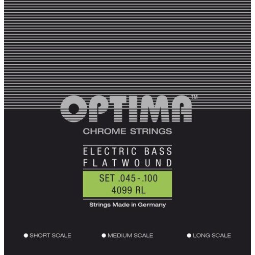Optima 4099 Chrome Bass Flatwound 045/100 Medium Scale