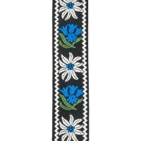 DAddario 50PCLV00 Guitar Strap Peace Love, Black and Blue