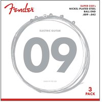 Fender 250L-3 Nickel Plated Steel 009/042, 3er Pack