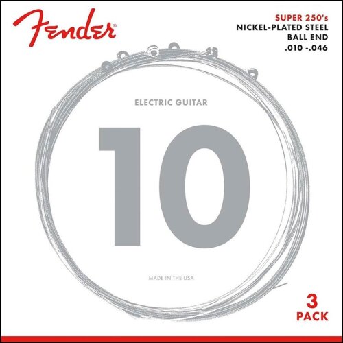 Fender 250R-3 Nickel Plated Steel 010/046, 3er Pack