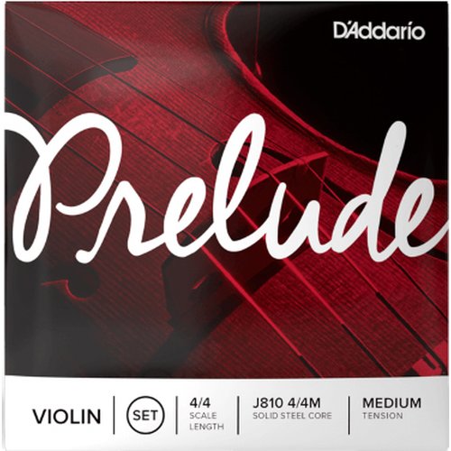 DAddario J810 4/4M Prelude violin string set medium tension
