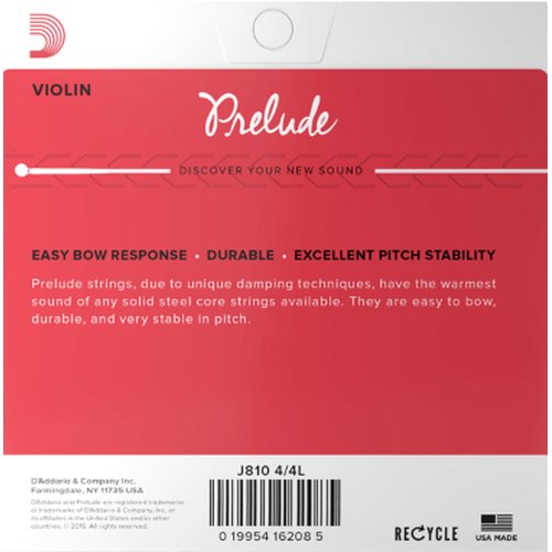 DAddario J810 4/4L set di corde per violino Light Tension