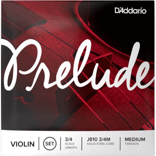 DAddario J810 3/4M Prelude Violin String Set medium tension